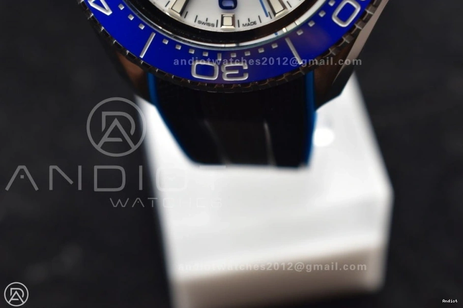 Bezel Ultra on White Deep Seamaster Edition Strap Dial 1:1 Blue Ceramic Black TF Rubber SS 6000M A2824 Best 0211